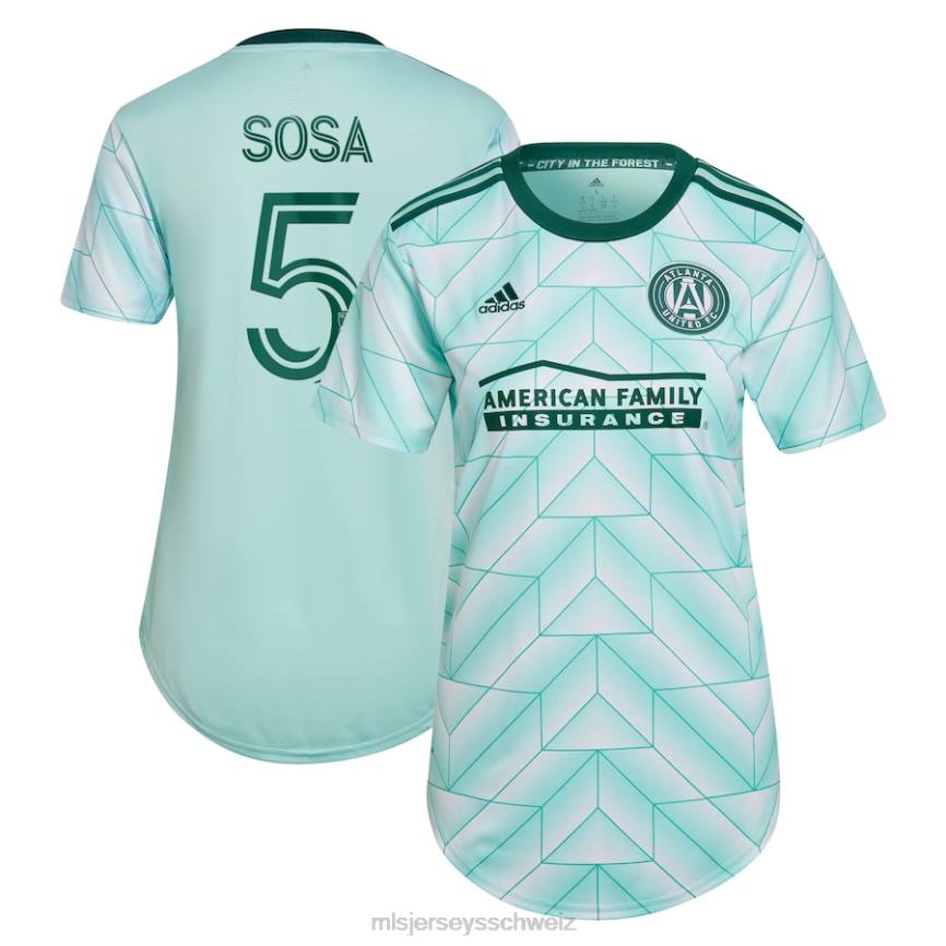 MLS Jerseys Frauen Atlanta United FC Santiago Sosa adidas Mint 2022 The Forest Kit Replika-Spielertrikot HT0J1473 Jersey
