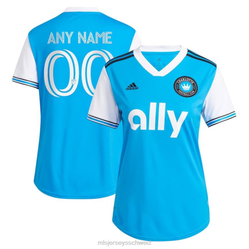MLS Jerseys Frauen Charlotte FC adidas Blau 2022 Primary Replica Custom Trikot HT0J221 Jersey