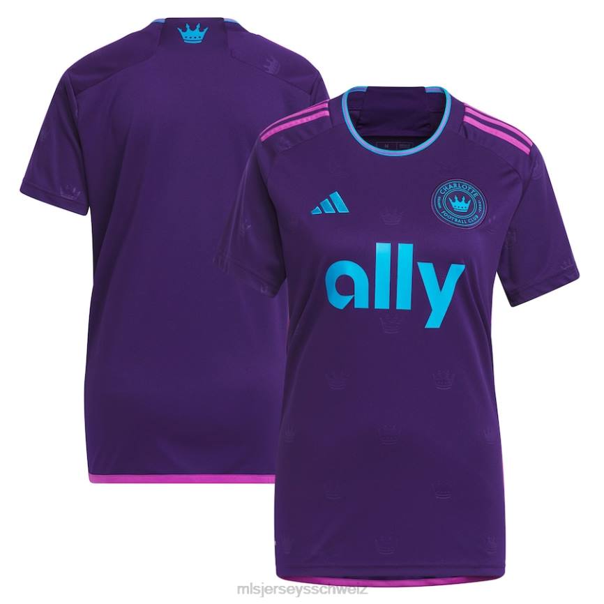 MLS Jerseys Frauen Charlotte FC adidas Lila 2023 Crown Jewel Kit Replika-Trikot HT0J27 Jersey