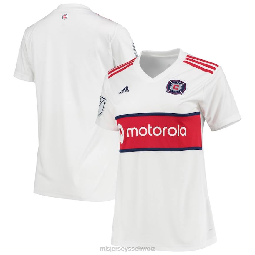 MLS Jerseys Frauen Chicago Fire adidas weißes Replika-Auswärtstrikot 2019 HT0J1438 Jersey