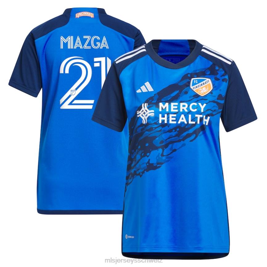 MLS Jerseys Frauen FC Cincinnati Matt Miazga adidas Blue 2023 River Kit Replika-Trikot HT0J1364 Jersey