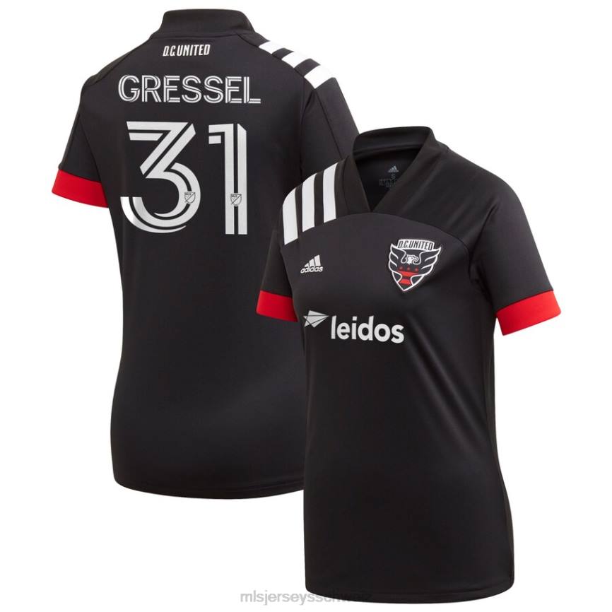 MLS Jerseys Frauen Gleichstrom United Julian Gressel adidas schwarzes 2020 Primär-Replika-Trikot HT0J1458 Jersey