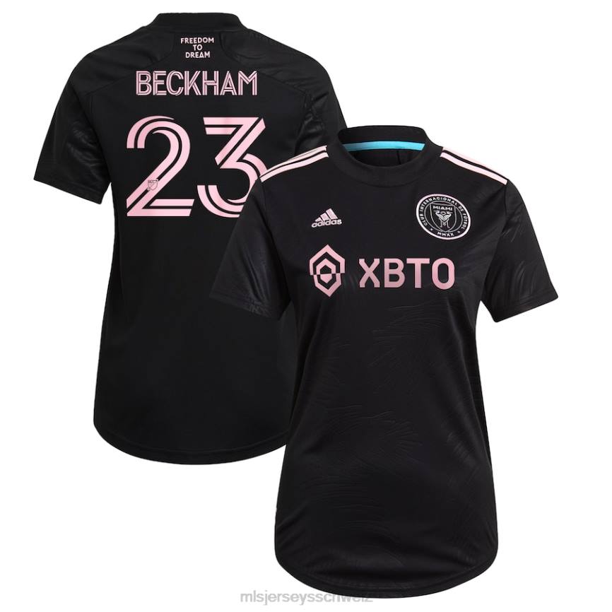 MLS Jerseys Frauen Inter Miami CF David Beckham adidas schwarzes 2021 La Palma Replika-Spielertrikot HT0J662 Jersey