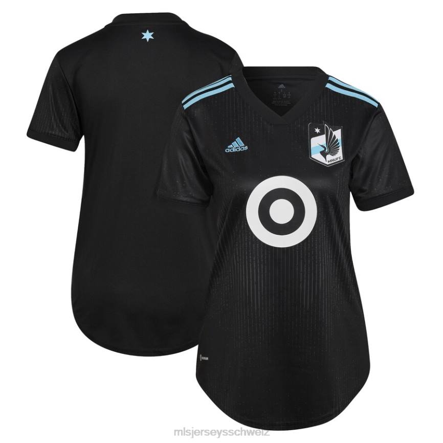 MLS Jerseys Frauen Minnesota United FC adidas schwarzes 2022 Minnesota Night Kit Replica Blanko-Trikot HT0J681 Jersey