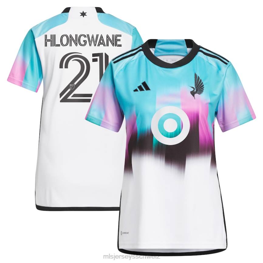 MLS Jerseys Frauen Minnesota United FC Bongokuhle Hlongwane adidas Weißes 2023 The Northern Lights Kit Replika-Trikot HT0J1046 Jersey