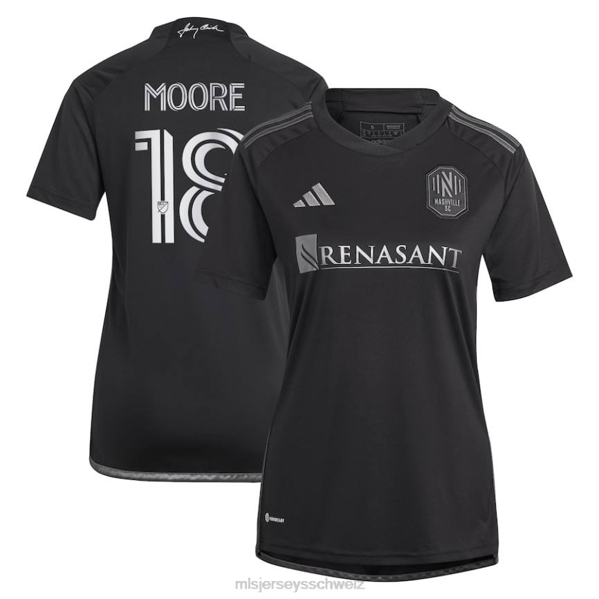 MLS Jerseys Frauen nashville sc shaq moore adidas schwarz 2023 Mann im schwarzen Kit Replika-Spielertrikot HT0J1522 Jersey