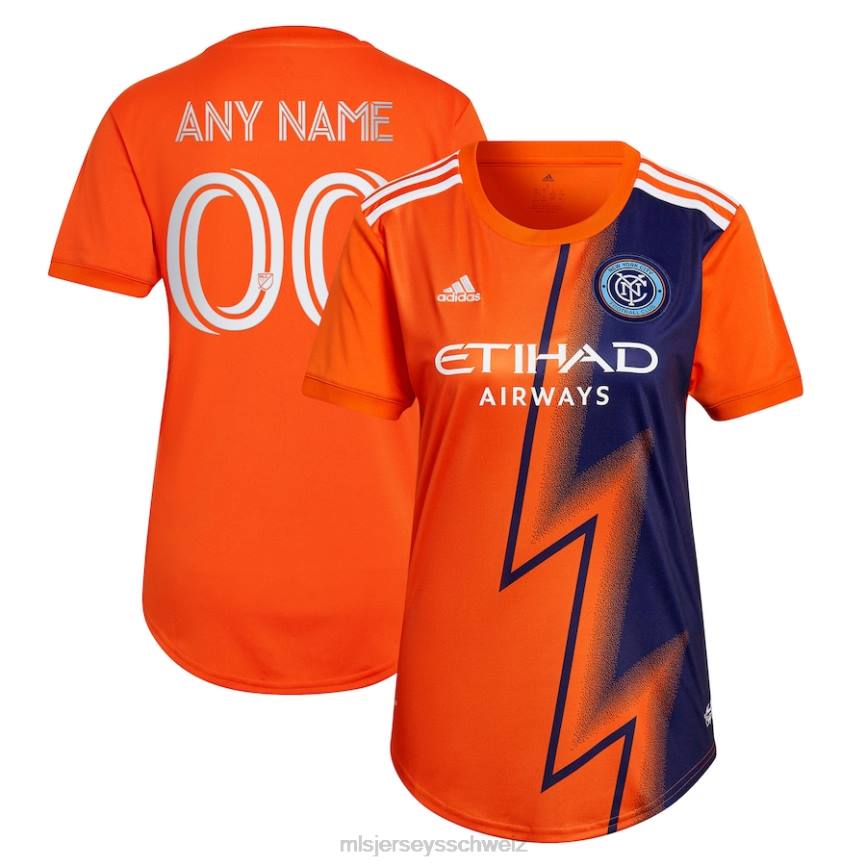 MLS Jerseys Frauen New York City FC Adidas Orange 2022 The Volt Kit Replica Custom Jersey HT0J953 Jersey