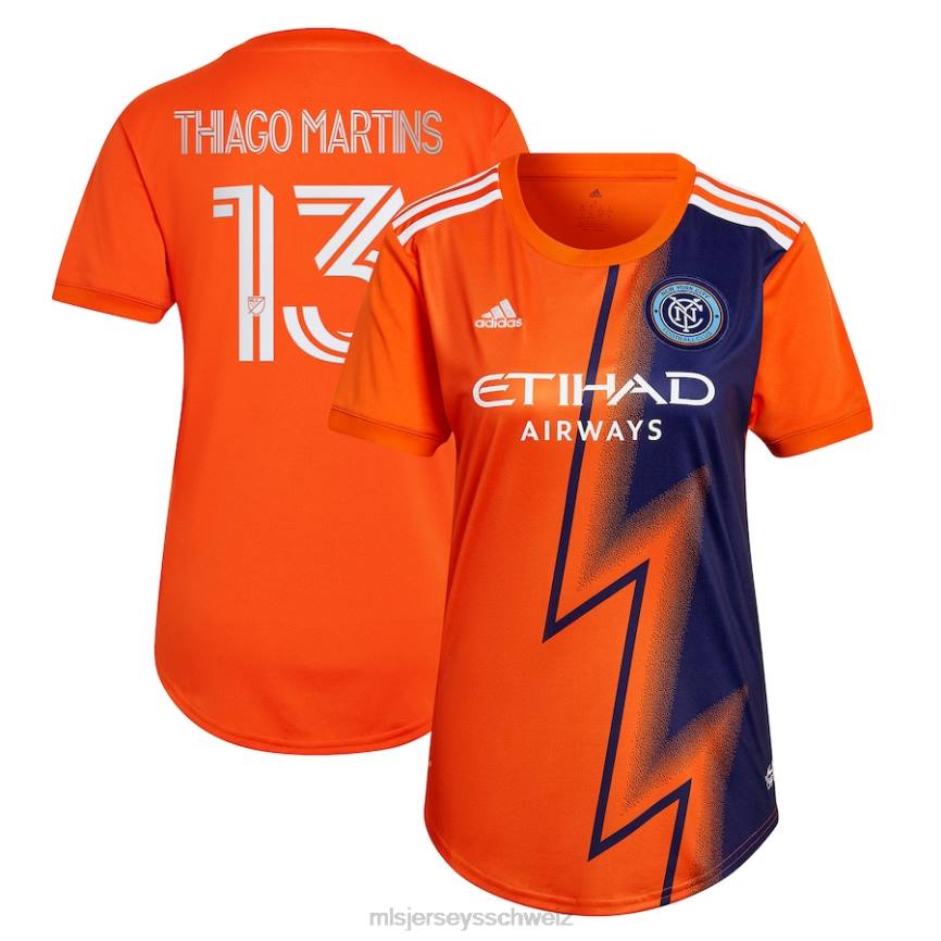 MLS Jerseys Frauen New York City FC Thiago Martins adidas Orange 2023 The Volt Kit Replika-Spielertrikot HT0J1111 Jersey