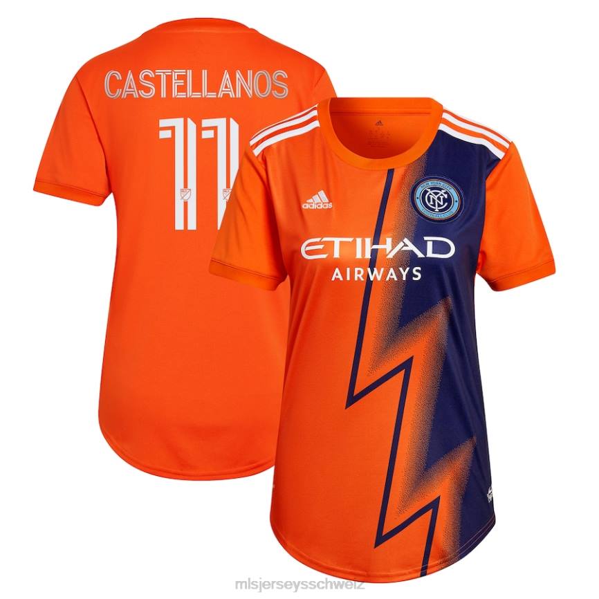 MLS Jerseys Frauen New York City FC Valentin Castellanos adidas Orange 2022 The Volt Kit Replika-Spielertrikot HT0J1227 Jersey