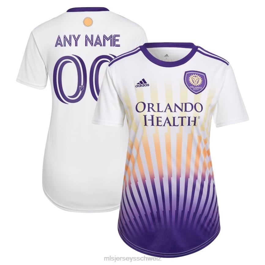 MLS Jerseys Frauen Orlando City SC adidas Weiß 2022 The Sunshine Kit Replica Custom Jersey HT0J514 Jersey