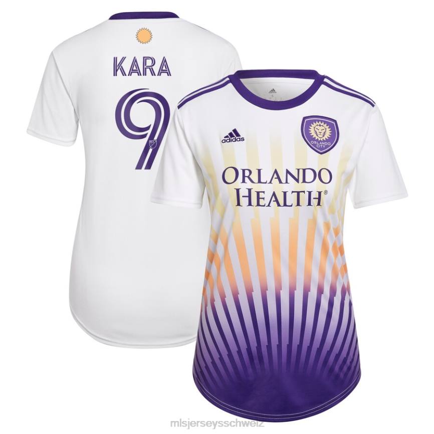 MLS Jerseys Frauen Orlando City SC Ercan Kara adidas Weißes 2022 The Sunshine Kit Replika-Spielertrikot HT0J1500 Jersey