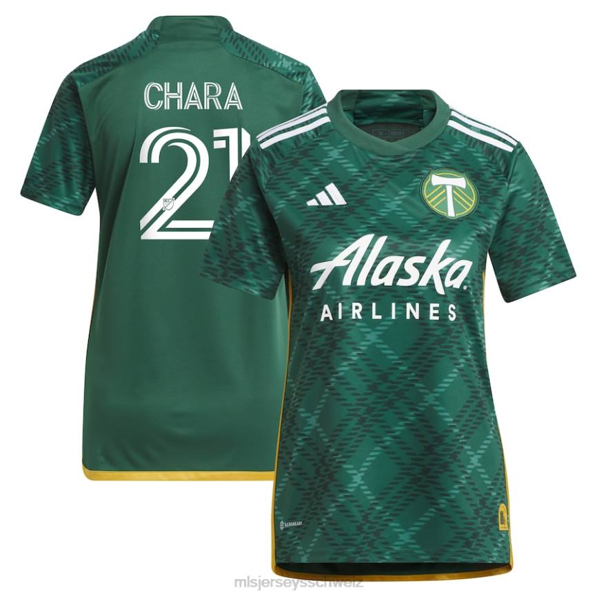 MLS Jerseys Frauen Portland Timbers Diego Chara adidas grünes 2023 Portland Plaid Kit Replika-Trikot HT0J820 Jersey