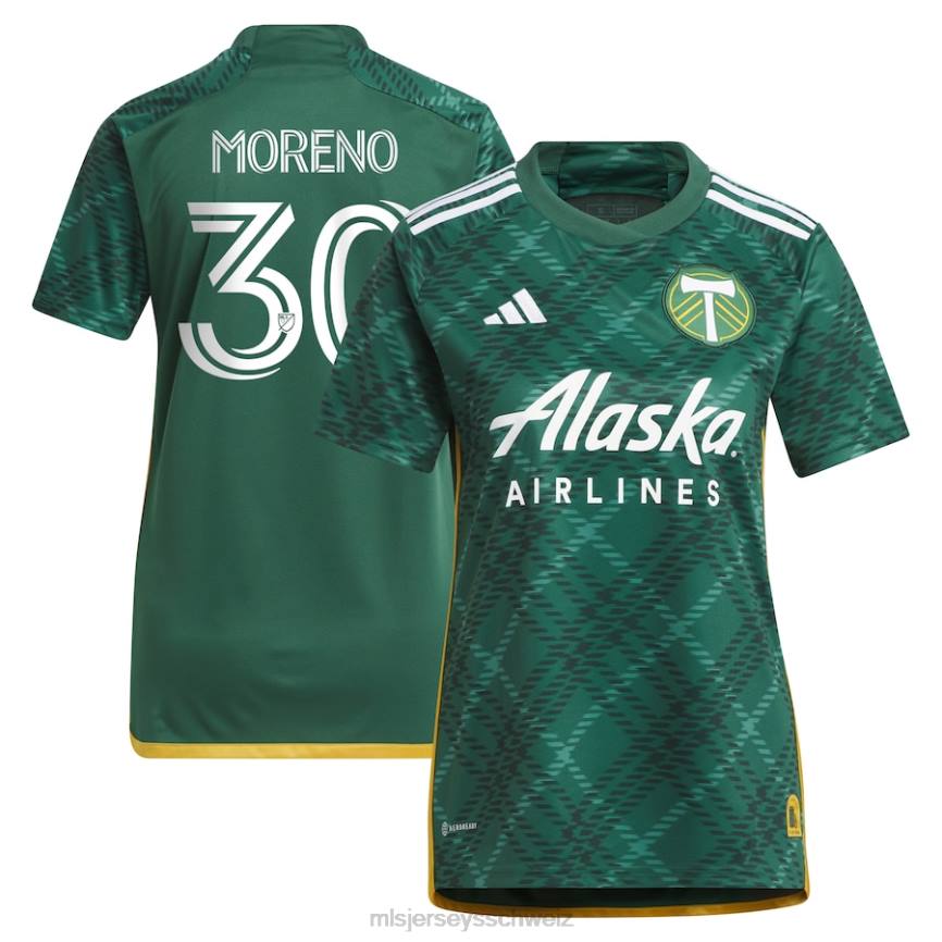 MLS Jerseys Frauen Portland Timbers Santiago Moreno adidas grünes 2023 Portland Plaid Kit Replika-Trikot HT0J1499 Jersey