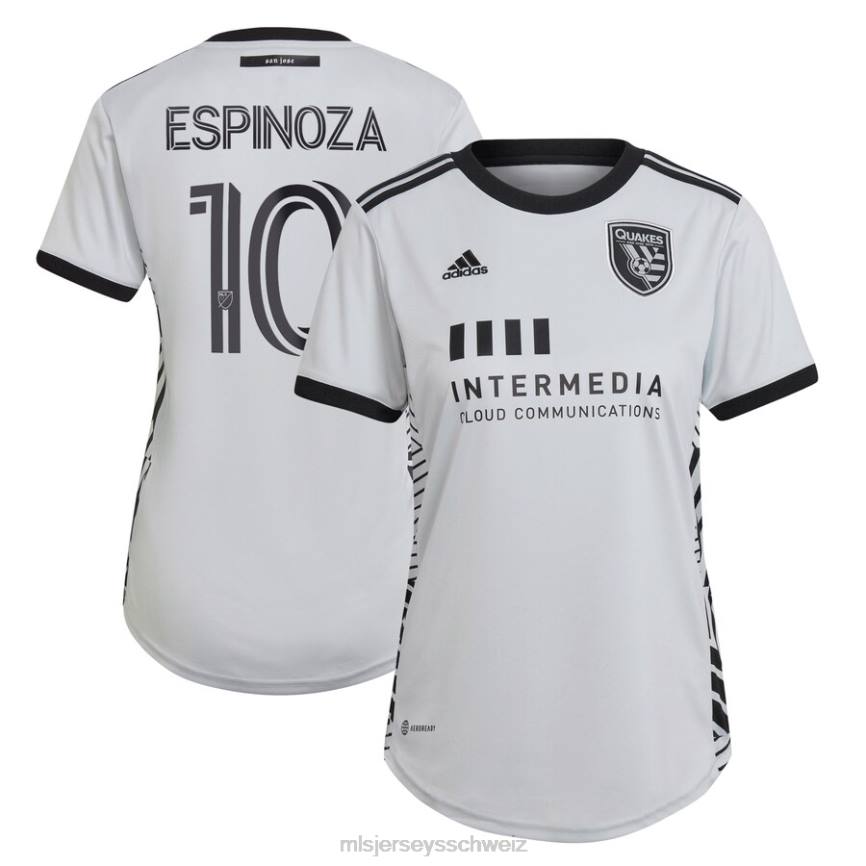 MLS Jerseys Frauen San Jose Erdbeben Cristian Espinoza adidas Grau 2022 The Creator Kit Replika-Spielertrikot HT0J1293 Jersey