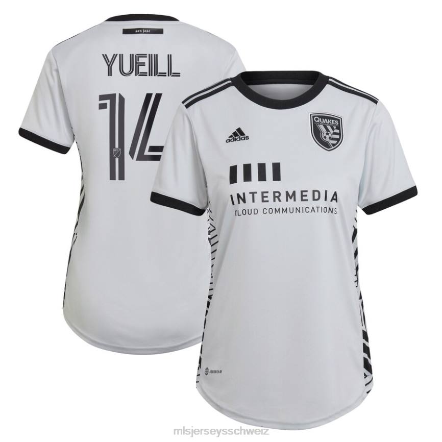 MLS Jerseys Frauen San Jose Erdbeben Jackson Yueill adidas Grau 2022 The Creator Kit Replika-Spielertrikot HT0J1471 Jersey