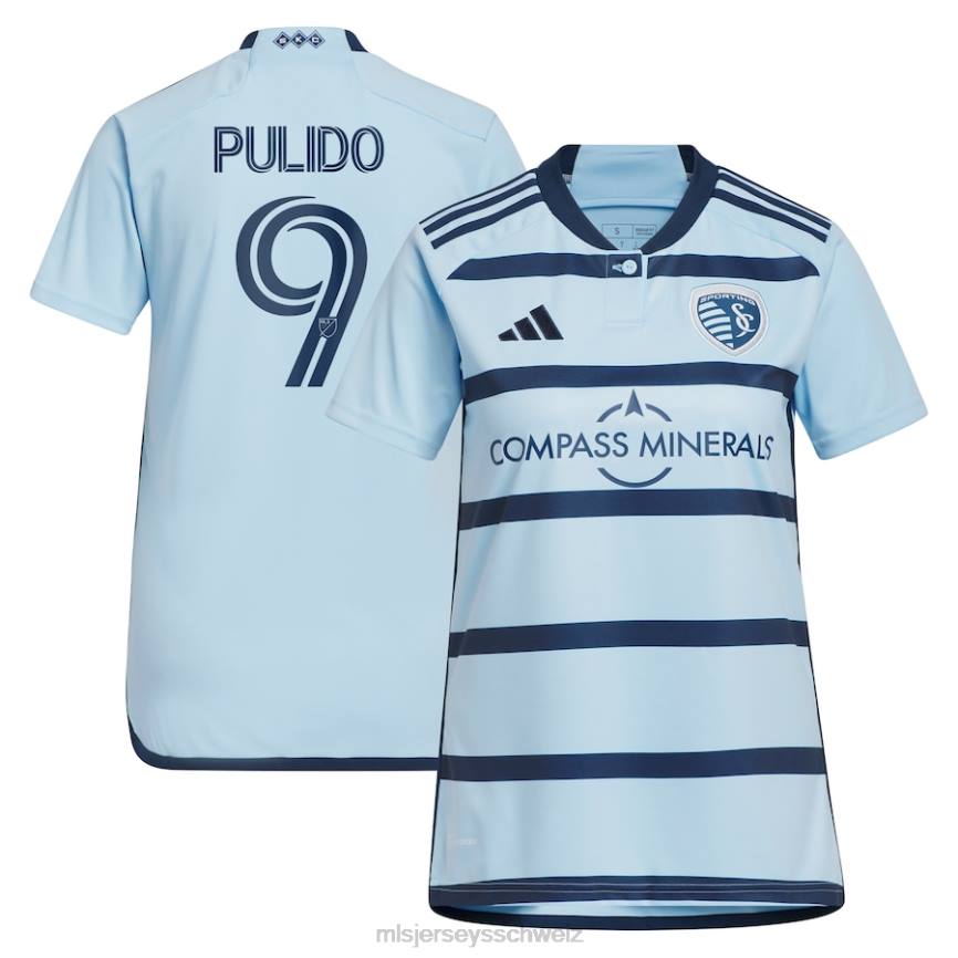 MLS Jerseys Frauen Sporting Kansas City Alan Pulido Adidas Hellblau 2023 Hoops 4.0 Replika-Spielertrikot HT0J924 Jersey