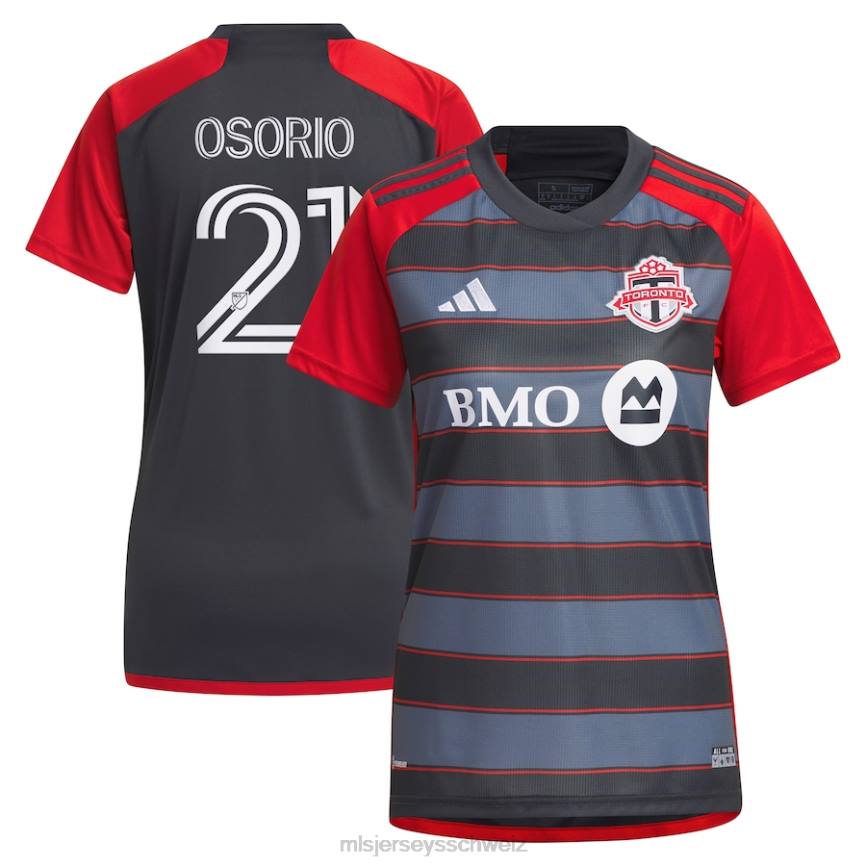 MLS Jerseys Frauen Toronto FC Jonathan Osorio adidas graues 2023 Club Kit Replika-Spielertrikot HT0J1144 Jersey