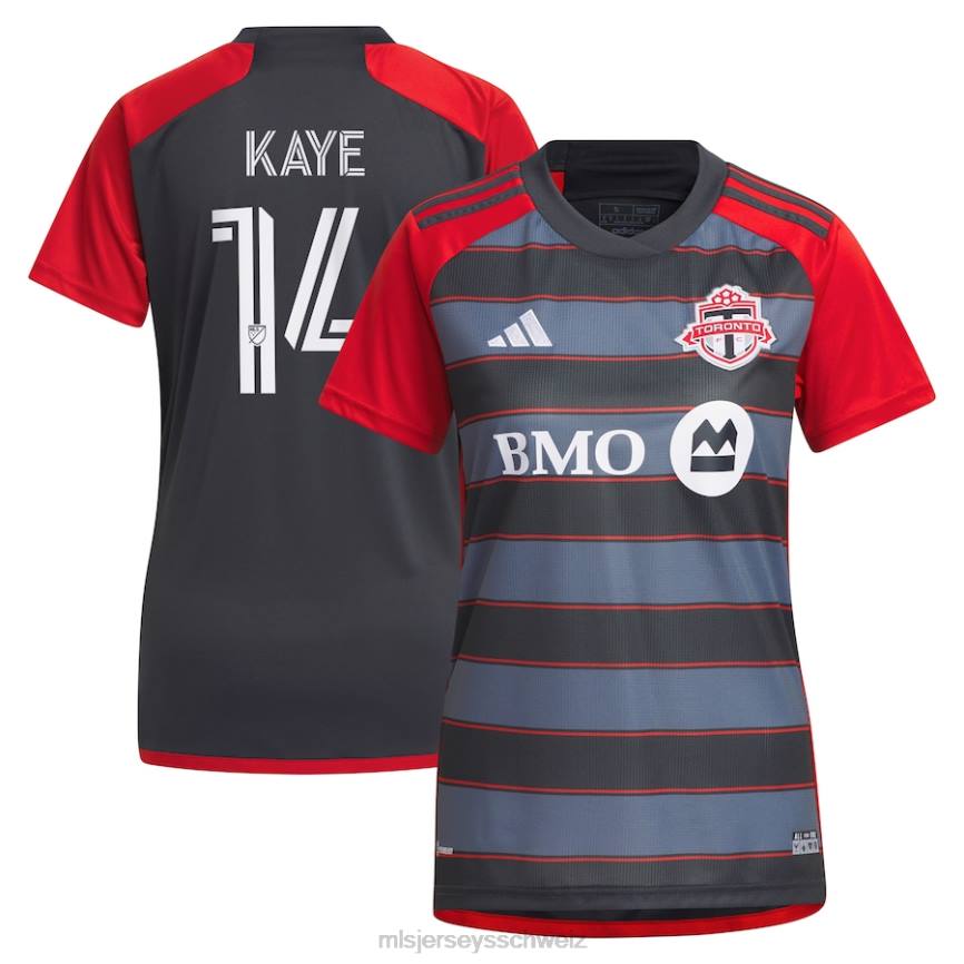MLS Jerseys Frauen Toronto FC Mark-Anthony Kaye adidas graues 2023 Club Kit Replika-Spielertrikot HT0J1143 Jersey