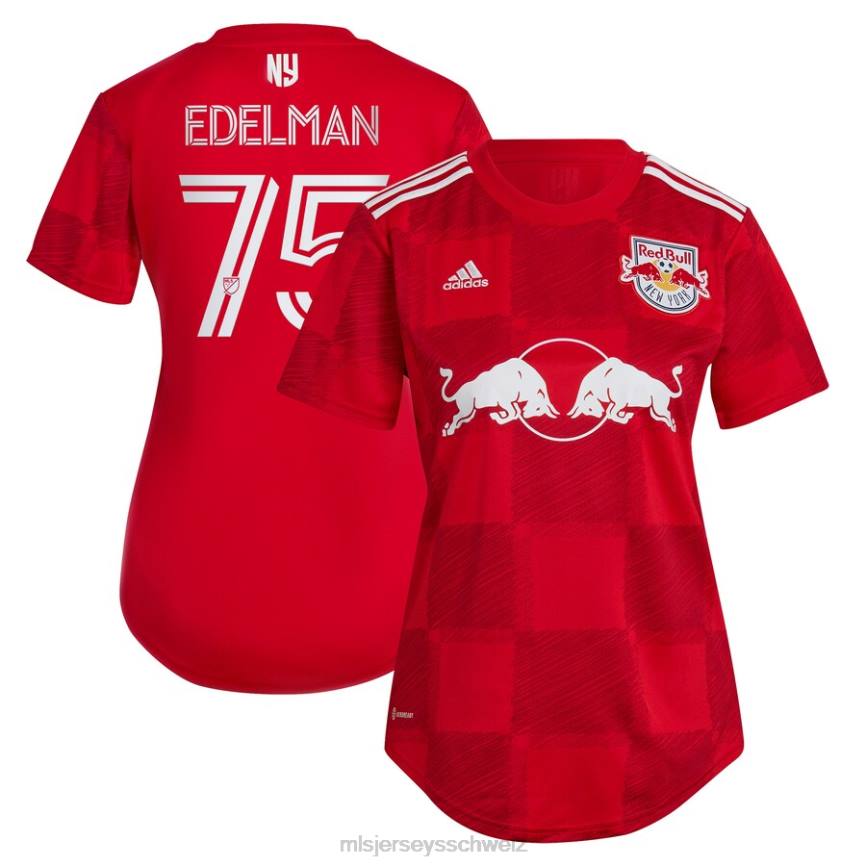 MLS Jerseys Frauen New York Red Bulls Daniel Edelman adidas rotes 2023 1ritmo Replika-Spielertrikot HT0J1137 Jersey
