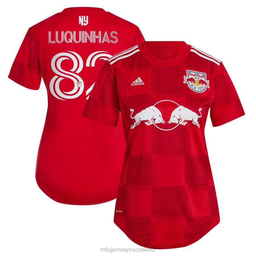 MLS Jerseys Frauen New York Red Bulls Luquinhas adidas rotes 2023 1ritmo Replika-Spielertrikot HT0J1138 Jersey