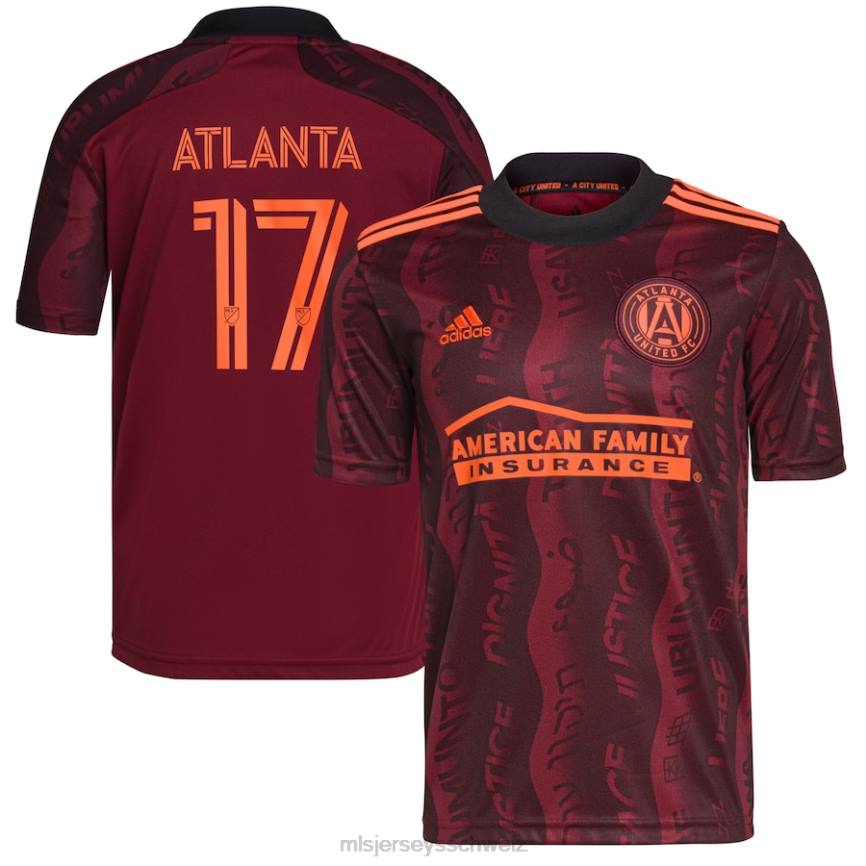 MLS Jerseys Kinder Atlanta United FC-Fans adidas kastanienbraun 2021 Unity Replika-Spielertrikot HT0J1207 Jersey