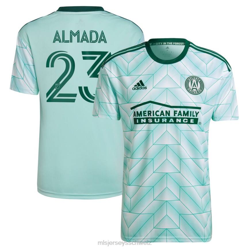 MLS Jerseys Kinder Atlanta United FC Thiago Almada adidas Mint 2023 The Forest Kit Replika-Spielertrikot HT0J1081 Jersey