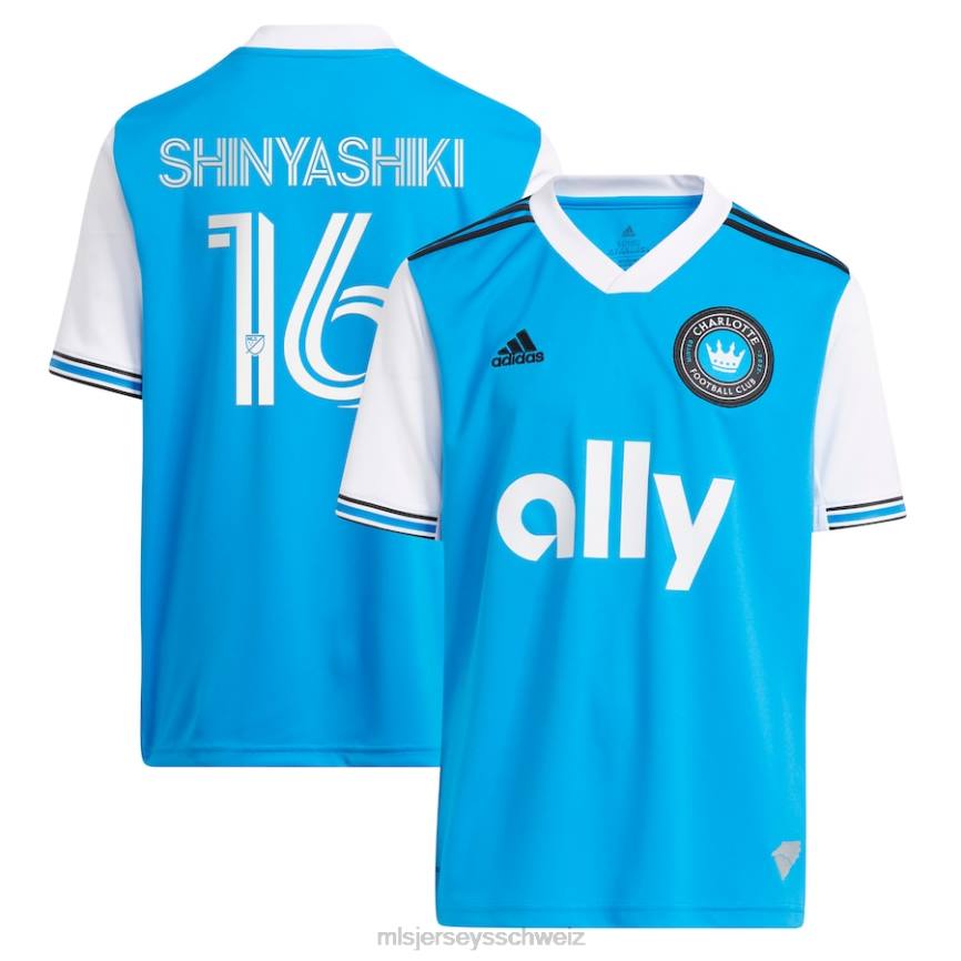 MLS Jerseys Kinder Charlotte FC Andre Shinyashiki adidas Blau 2022 Primär-Replika-Spielertrikot HT0J1029 Jersey
