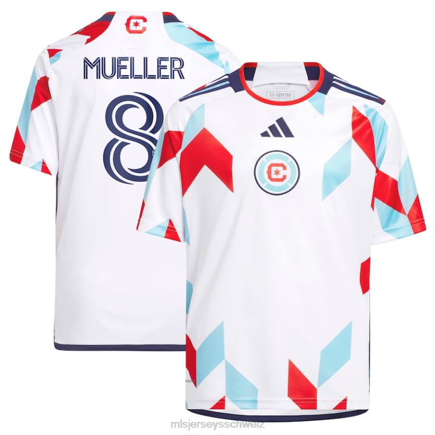 MLS Jerseys Kinder Chicago Fire Chris Mueller adidas Weiß 2023 ein Kit für alle Replika-Spielertrikots HT0J658 Jersey
