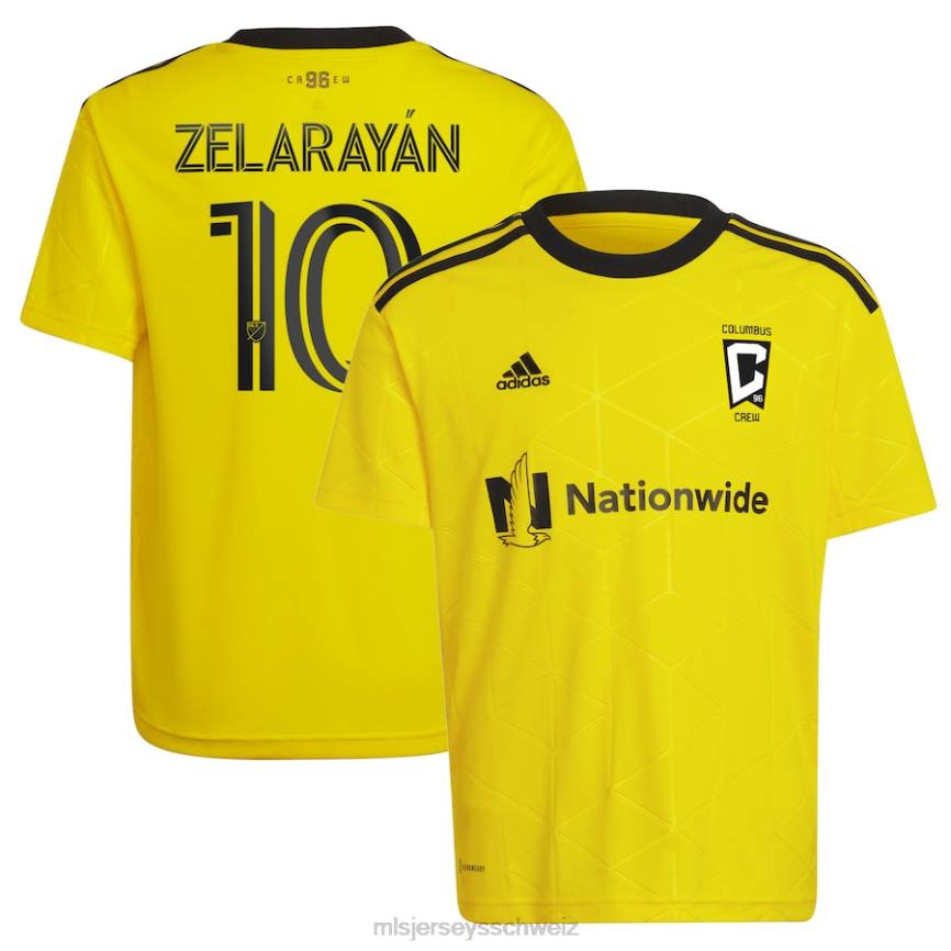 MLS Jerseys Kinder Columbus Crew Lucas Zelarayan adidas Gelb 2022 Gold Standard Kit Replika-Spielertrikot HT0J431 Jersey