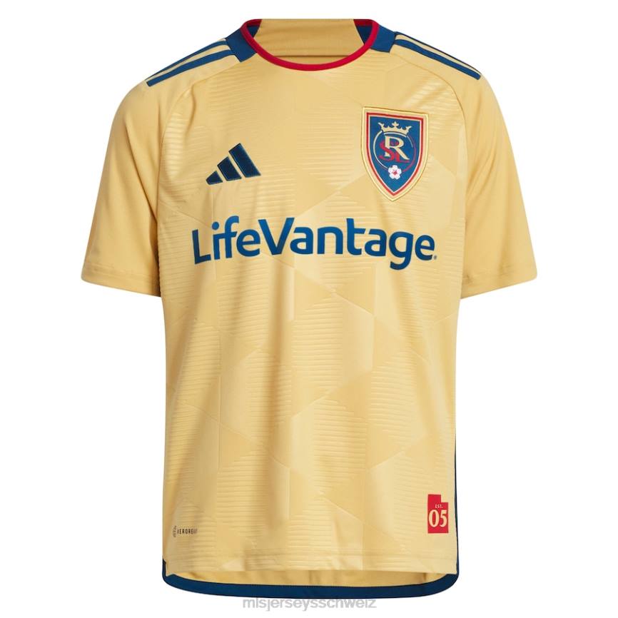 MLS Jerseys Kinder Real Salt Lake Damir Kreilach adidas Gold 2023 The Beehive State Kit Replika-Spielertrikot HT0J970 Jersey