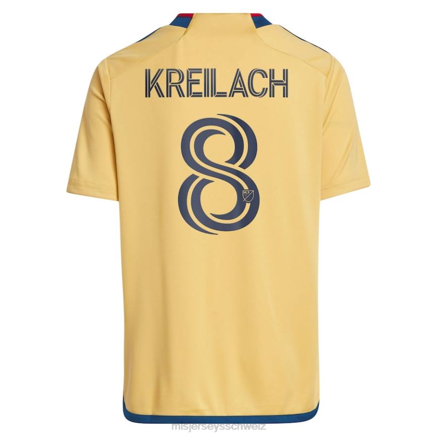 MLS Jerseys Kinder Real Salt Lake Damir Kreilach adidas Gold 2023 The Beehive State Kit Replika-Spielertrikot HT0J970 Jersey