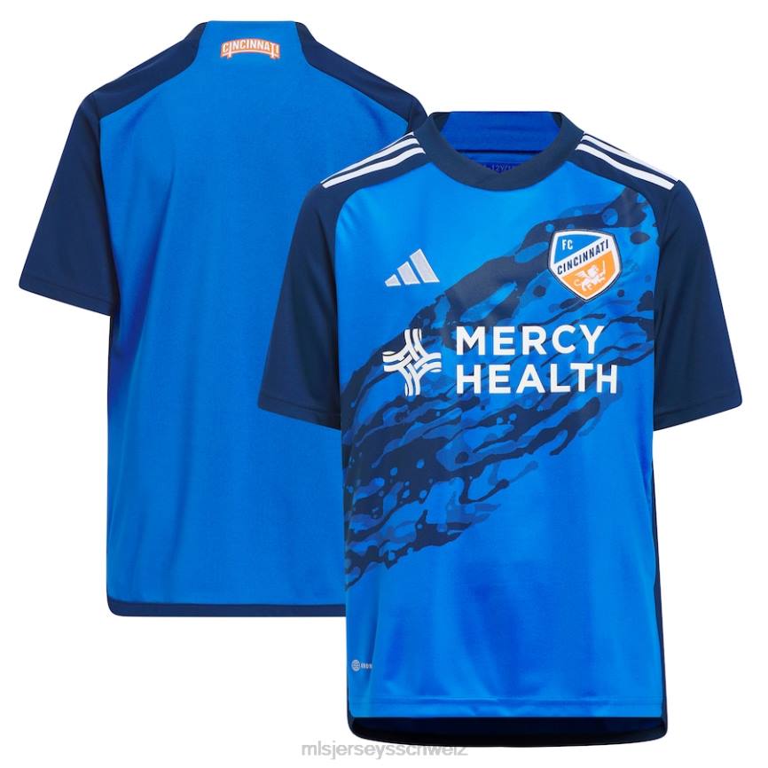 MLS Jerseys Kinder FC Cincinnati adidas Blue 2023 River Kit Replika-Trikot HT0J107 Jersey