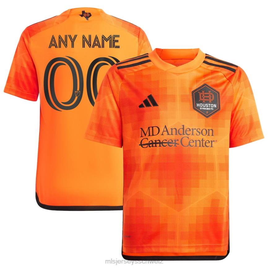 MLS Jerseys Kinder Houston Dynamo FC Adidas Orange 2023 El Sol Replica Custom Trikot HT0J554 Jersey