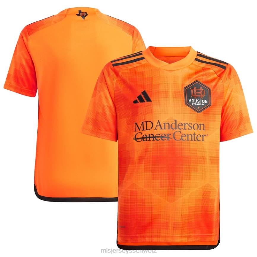 MLS Jerseys Kinder Houston Dynamo FC Adidas Orange 2023 El Sol Replica Trikot HT0J118 Jersey
