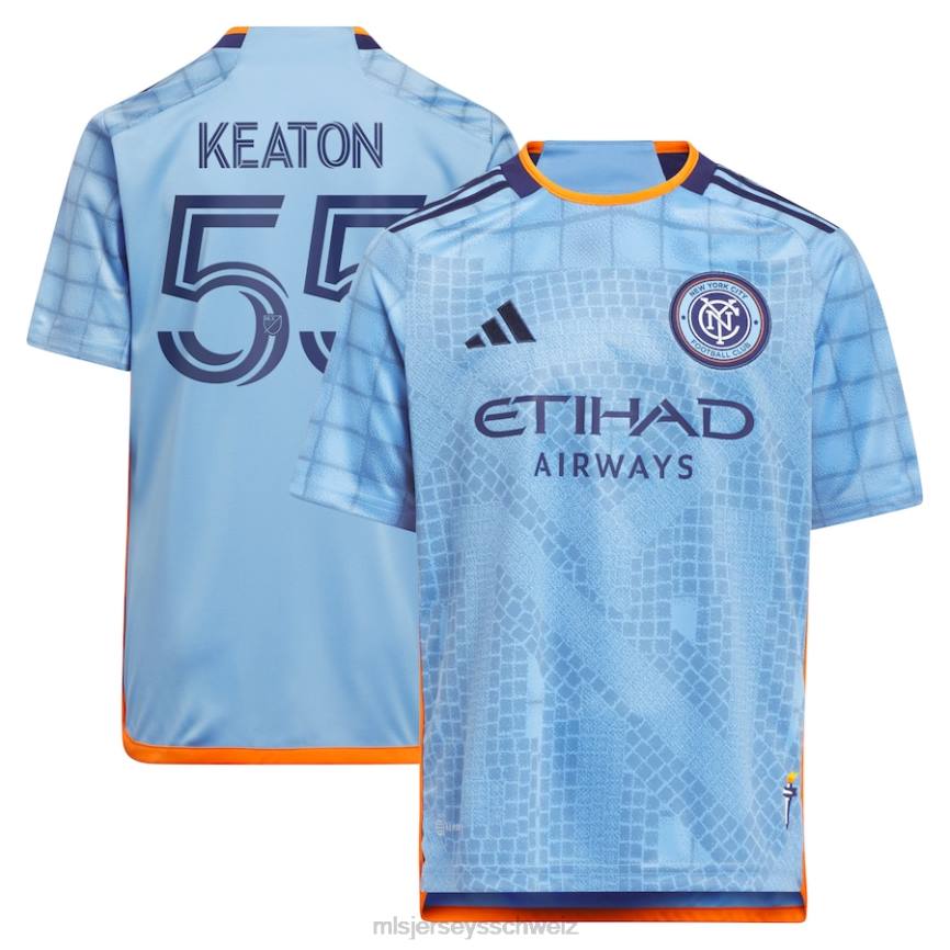 MLS Jerseys Kinder New York City FC Keaton Parks Adidas Hellblau 2023 das Interboro-Kit Replik-Trikot HT0J1000 Jersey