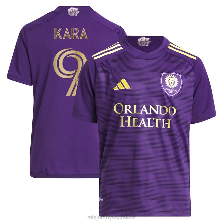 MLS Jerseys Kinder Orlando City SC Ercan Kara adidas Lila 2023 The Wall Kit Replika-Spielertrikot HT0J947 Jersey