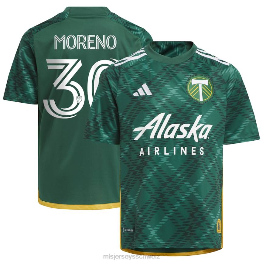 MLS Jerseys Kinder Portland Timbers Santiago Moreno adidas grünes 2023 Portland Plaid Kit Replika-Trikot HT0J1199 Jersey