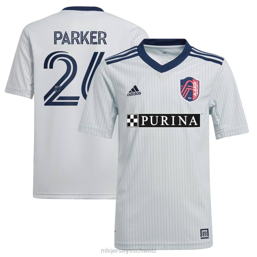 MLS Jerseys Kinder st. Louis City SC Tim Parker adidas Grau 2023 The Spirit Kit Replika-Trikot HT0J1218 Jersey