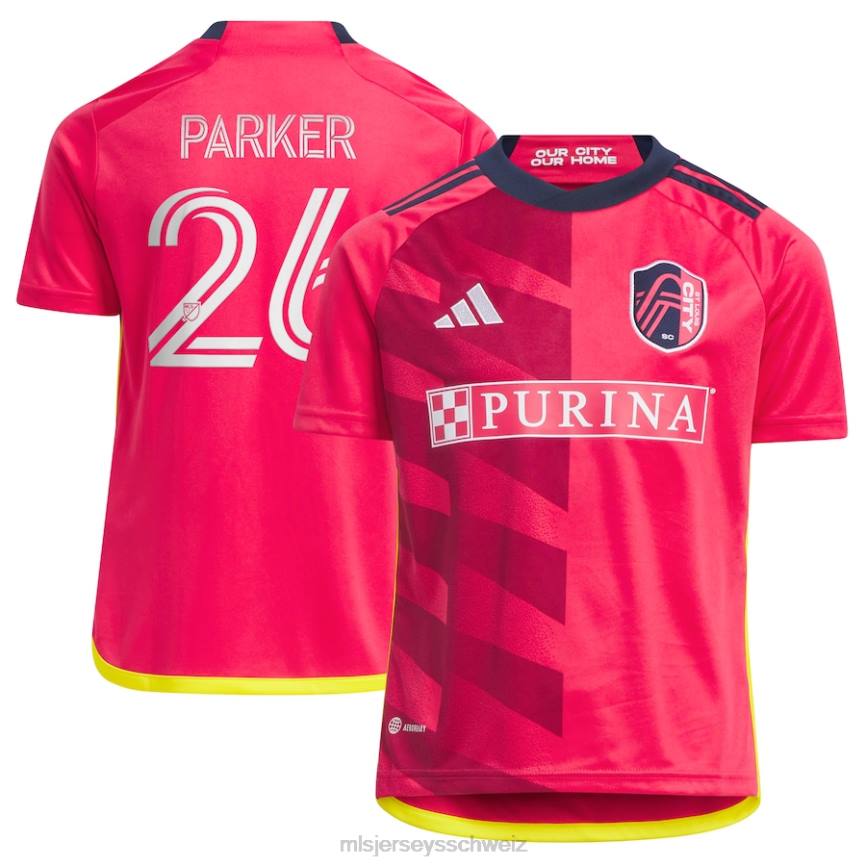 MLS Jerseys Kinder st. Louis City SC Tim Parker adidas Red 2023 The Spirit Kit Replika-Trikot HT0J201 Jersey