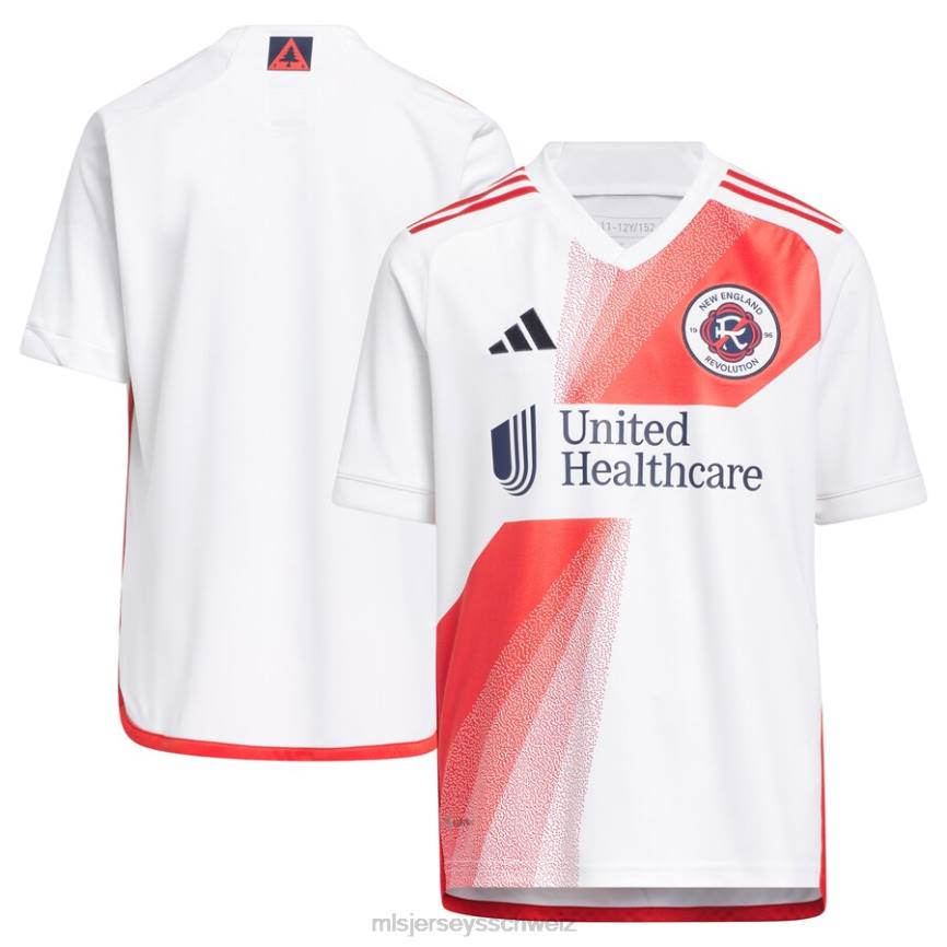 MLS Jerseys Kinder New England Revolution adidas weißes 2023 Defiance Replika-Trikot HT0J115 Jersey