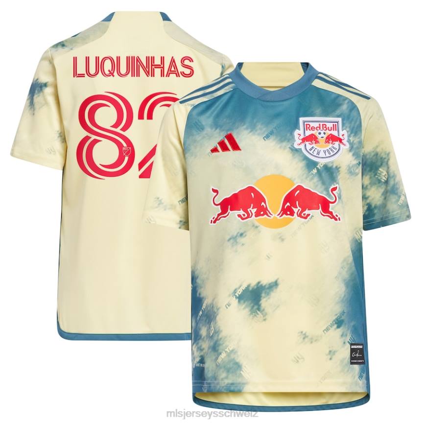 MLS Jerseys Kinder New York Red Bulls Luquinhas adidas gelbes 2023 Daniel Patrick Kit Replika-Trikot HT0J678 Jersey