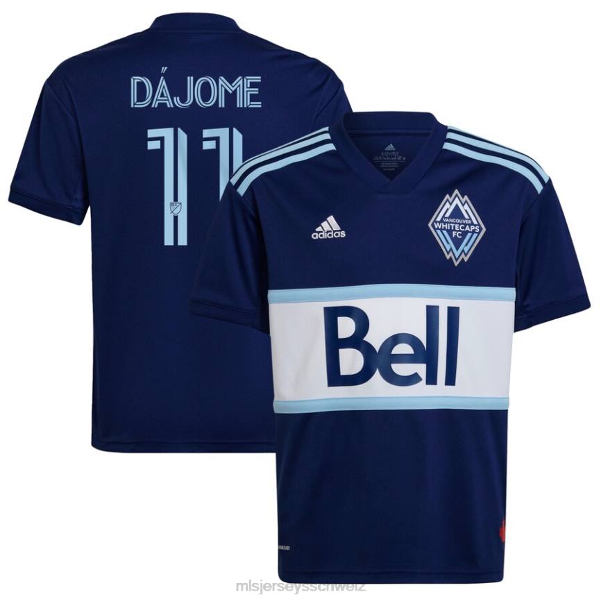 MLS Jerseys Kinder Vancouver Whitecaps FC Cristian Dajome adidas Blau 2022 The Hoop & dieses City-Replika-Spielertrikot HT0J1336 Jersey