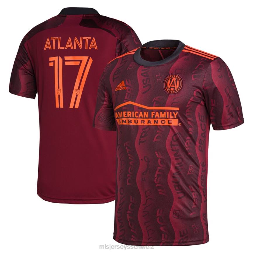 MLS Jerseys Männer Atlanta United FC-Fans adidas kastanienbraun 2021 Unity Replika-Spielertrikot HT0J885 Jersey