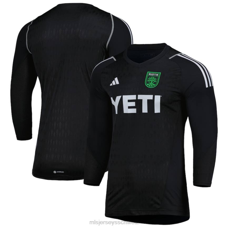 MLS Jerseys Männer Austin fc adidas schwarzes 2023 Torwart-Langarm-Replika-Trikot HT0J235 Jersey