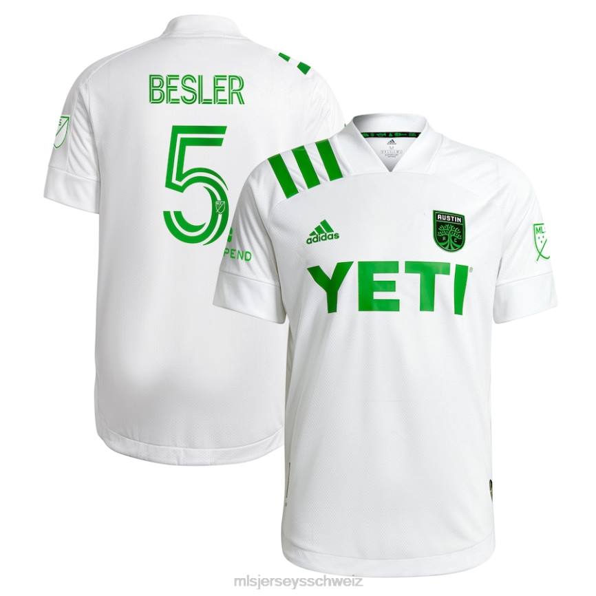 MLS Jerseys Männer Austin fc matt besler adidas weißes authentisches 2021 Legends-Trikot HT0J1468 Jersey