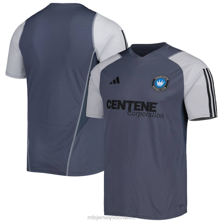 MLS Jerseys Männer Charlotte FC adidas graues 2023 On-Field-Trainingstrikot HT0J283 Jersey