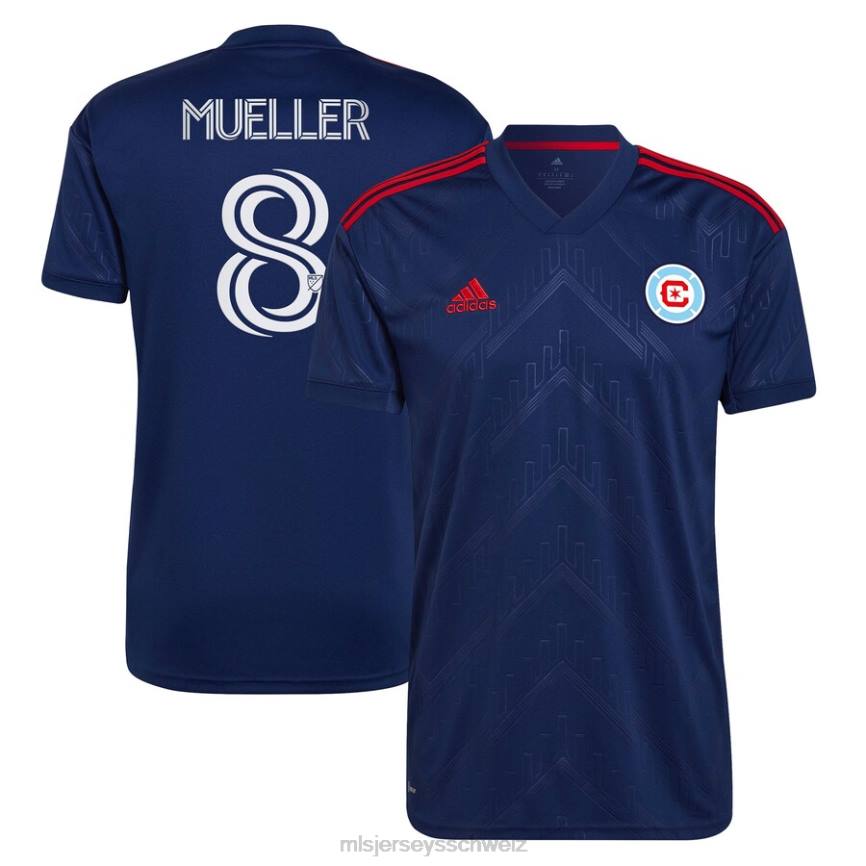 MLS Jerseys Männer Chicago Fire Chris Mueller adidas Blue 2023 Water Tower Kit Replika-Spielertrikot HT0J1155 Jersey