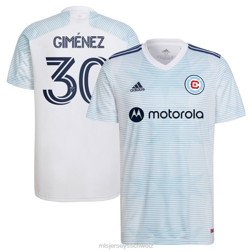 MLS Jerseys Männer Chicago Fire Gaston Gimenez adidas White 2022 Lakefront Kit Replika-Spielertrikot HT0J1376 Jersey