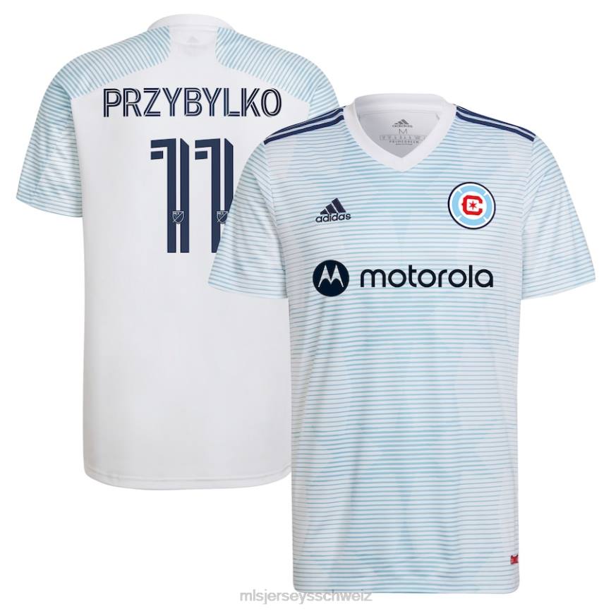 MLS Jerseys Männer Chicago Fire Kacper Przybylko adidas White 2022 Lakefront Kit Replika-Spielertrikot HT0J1078 Jersey