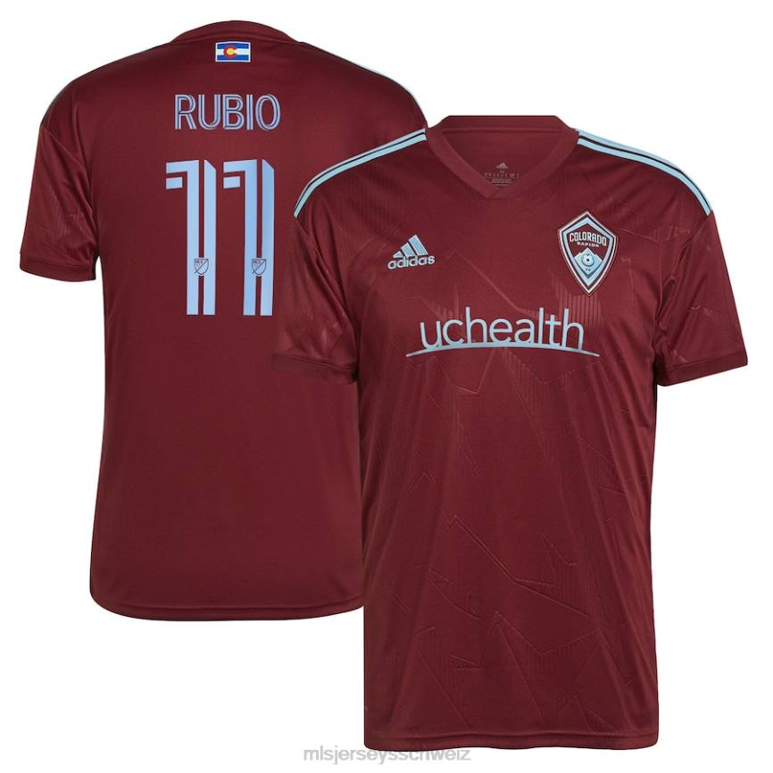 MLS Jerseys Männer Colorado Rapids Diego Rubio adidas Burgund 2023 Club Replika-Spielertrikot HT0J826 Jersey